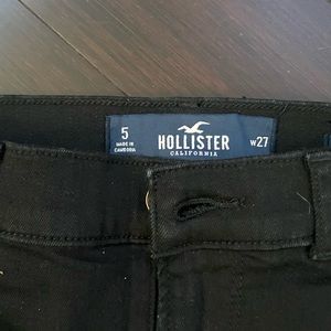 black Hollister jean shorts